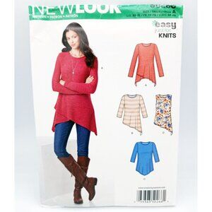 Simplicity New Look Pattern S0266 Sz US XS-XL Just For Knits Misses Tops Uncut